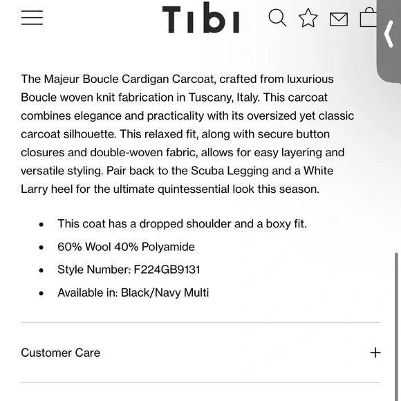 Tibi Majeur Boucle Cardigan Car Coat - Picture 9 of 12